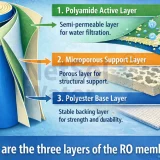 What are the three layers of the RO membrane?