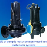 Which type of pump is most commonly used in water and wastewater systems?