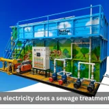 How much electricity does a sewage treatment plant use?
