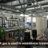Which gas is used in wastewater treatment?